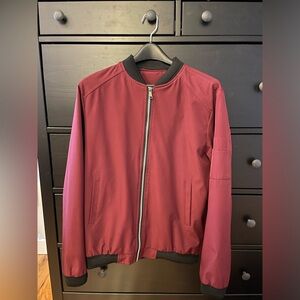 Maroon Bomber Jacket.